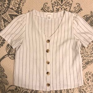 Urban Romantics White Striped Top